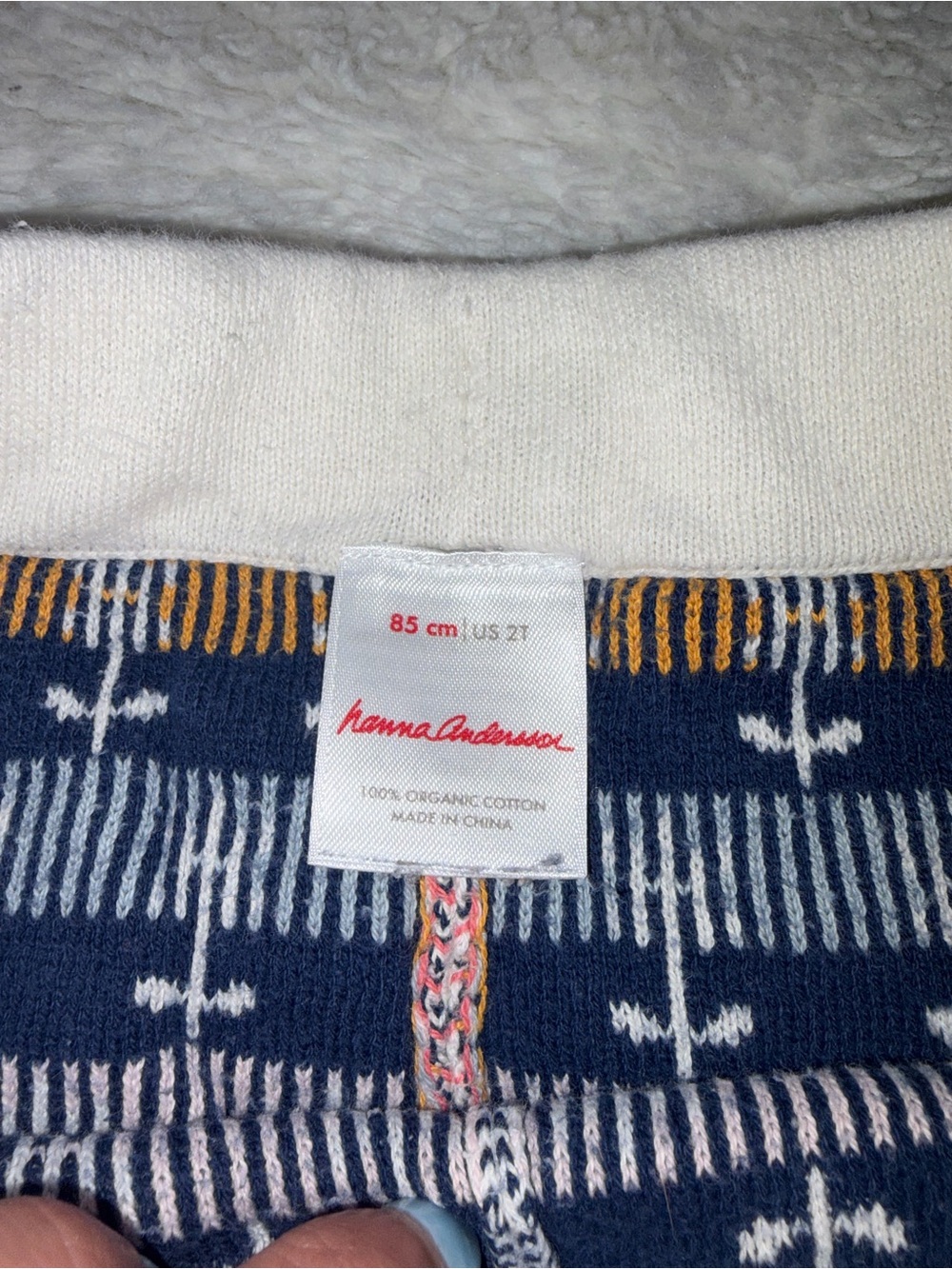 Hanna Andersson Girls 2T Sweater Stretch Knit Leggings Floral Daisies Multicolor - Picture 2 of 8